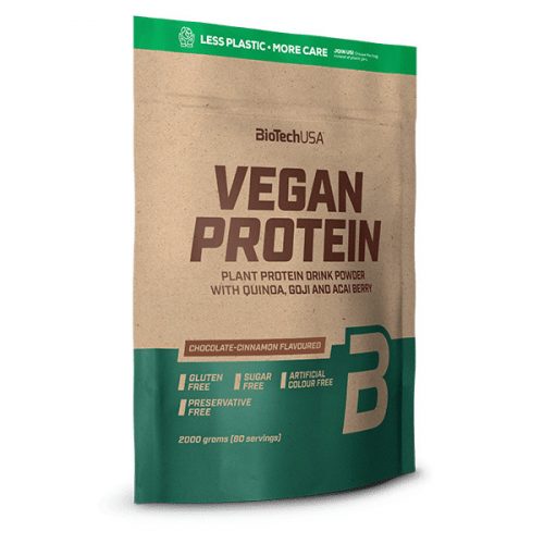 BioTechUSA Vegan Protein, fehérje vegánoknak - 2000 g - Csokoládé-Fahéj