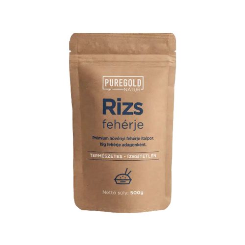 Pure Gold Natur Line Vegan rizs Fehérje italpor – Ízesítetlen 500g