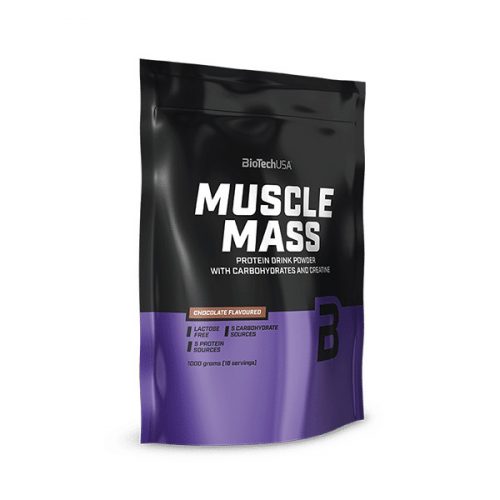 BioTechUSA Muscle Mass szénhidrát- és fehérjetartalmú italpor - 1000 g - Csokoládé