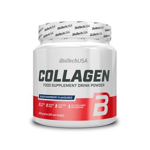 BioTechUSA Collagen - 300 g - fekete málna