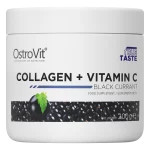 OstroVit Collagen + Vitamin C 200 g - feketeribizli