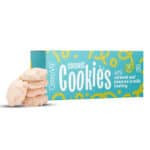 Ostrovit Cookies 100 -130 g - kókuszos keksz - karamell és földimogyoró tejbevonattal 100g