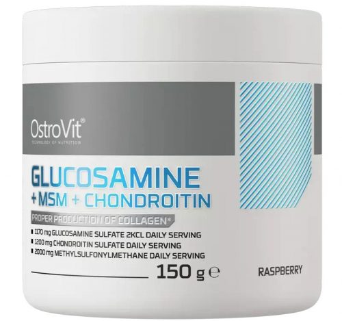 OstroVit Glükozamin + MSM + Kondroitin - 150 g - málna