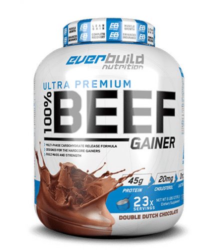 EverBuild Nutrition – 100% BEEF GAINER 6 LBS™ / 2720 g - Double Dutch Chocolate