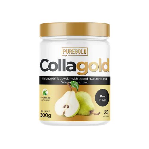 Pure Gold CollaGold Marha és Hal kollagén italpor hialuronsavval 300g - körte