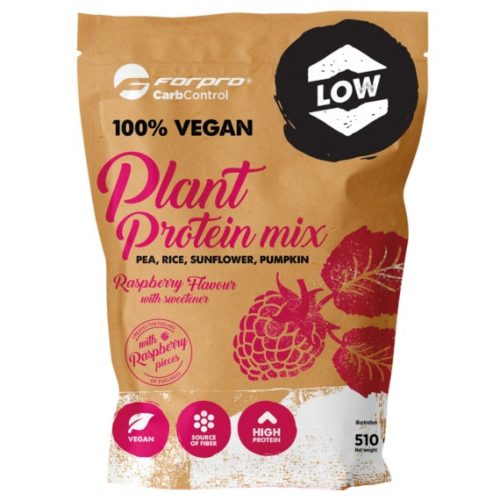 FORPRO 100% Vegan Plant Protein Mix -málna 510g