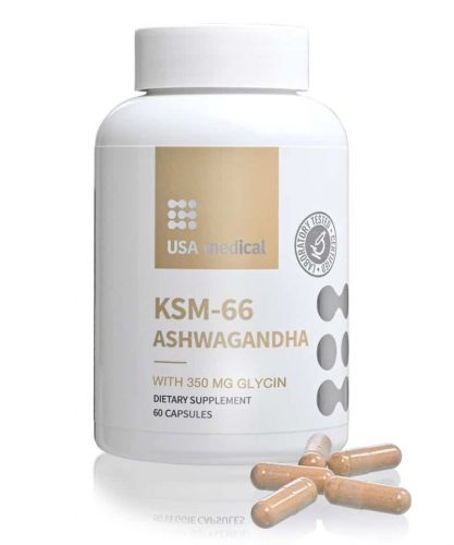 USA medical Ashwagandha kapszula 350 mg glicinnel KSM-66 ASHWAGANDHA® 60 db