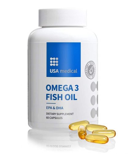 USA medical - Omega 3 halolaj kapszula OMEGA-3 FISH OIL 60 db